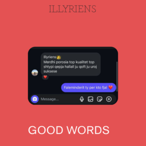 Klasë fëmijësh me duksa të zeza Illyriens para mbishkrimit Urime Shqipëri